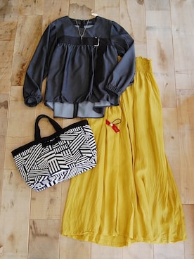 「アイテム（ヘアゴム）」を使った、chaosbohemiaさん（レディース・156cm）の秋コーディネート