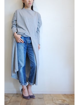 「RehersalL（リハーズオール）のアイテム（パンツ）」を使った、chaosbohemiaさん（レディース・156cm）の秋コーディネート