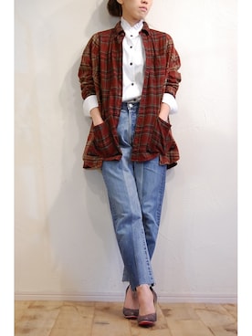 「MARECHAL TERRE（マルシャルテル）のアイテム」を使った、chaosbohemiaさん（レディース・156cm）の秋コーディネート