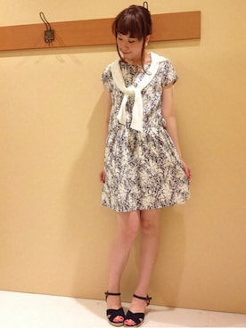「ボタニカル」｜「アイテム（ワンピース）」を使った、やまぎしさん（レディース・165cm）の夏コーディネート