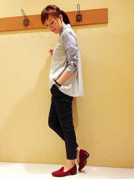 「千鳥柄」｜やまぎしさん（レディース・165cm）の秋コーディネート