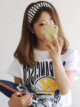 「アイテム（スマホケース/カバー）」を使った、HEMMY.さん（レディース・157cm）の夏コーディネート