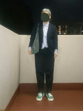 「DECHO ×ANACHRONORMのアイテム」を使った、ﾌﾟﾚｲﾘｨさん（レディース・163cm）の冬コーディネート