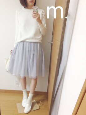 「おめかしコーデ」｜m.さん（レディース・162cm）の春コーディネート