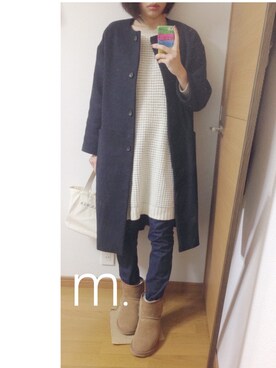 「SHIPS for women（シップスフォーウィメン）のアイテム（ブーツ）」を使った、m.さん（レディース・162cm）の冬コーディネート
