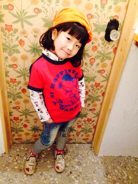 Yu Riさん（キッズ・100cm）の冬コーディネート