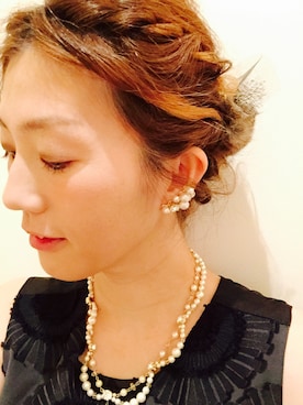 「アイテム（バレッタ/ヘアクリップ）」を使った、Yu Riさん（キッズ・100cm）の秋コーディネート