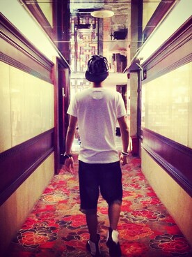 「IZZUE（イズゥー）のアイテム（帽子）」を使った、CalvinLee さん（メンズ・180cm）の冬コーディネート