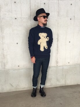 「G.V.G.V.（ジーヴィージーヴィー）のアイテム（その他）」を使った、comoさん（メンズ・171cm）の秋コーディネート