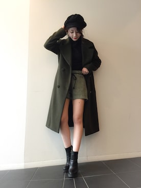 「coordinate」｜「アイテム（帽子）」を使った、Narcissus  crystaさん（レディース・158cm）の冬コーディネート