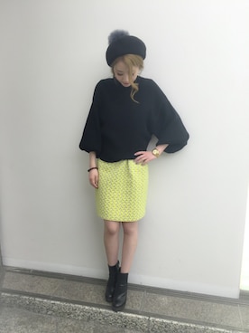 「coordinate」｜「アイテム（帽子）」を使った、Narcissus  crystaさん（レディース・158cm）の冬コーディネート