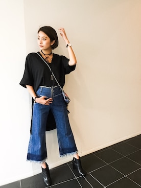 「アイテム（チョーカー）」を使った、Narcissus  crystaさん（レディース・168cm）の夏コーディネート