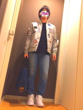 「G-STAR RAW（ジースターロゥ）のアイテム（ブルゾン）」を使った、トシキさん（メンズ・173cm）の秋コーディネート