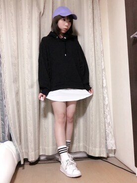 「STARTER BLACK LABEL(スターターブラックレーベル)のアイテム(キャップ)」を使った、Phoebe_AKIさん(レディース・152cm)の冬コーディネート