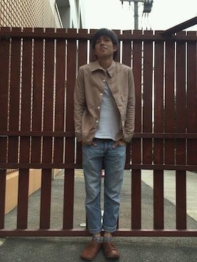 「CHEVRE（シェーブル）のアイテム」を使った、しまんちゅさん（メンズ・177cm）の秋コーディネート