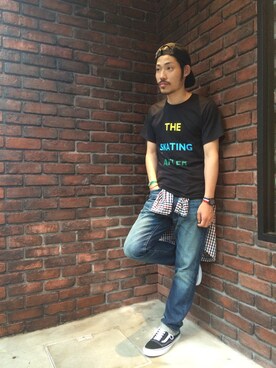 「soe shirts（ソーイシャツ）のアイテム（トップス）」を使った、ishikawaさん（メンズ・170cm）の夏コーディネート