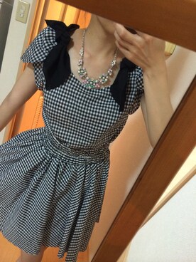 「Rubyrivet（ルビーリベット）のアイテム（トップス）」を使った、ももさん（レディース・151cm）の夏コーディネート