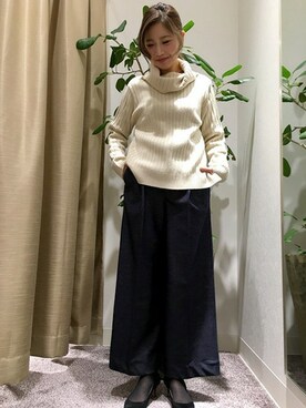 Bou Jeloudさん（レディース・158cm）の冬コーディネート