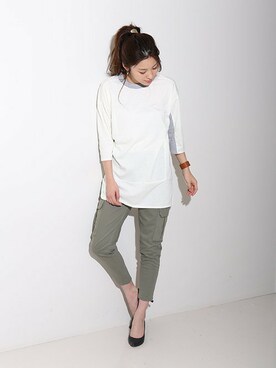「boujeloud」｜「アイテム（チュニック）」を使った、Bou Jeloudさん（レディース・165cm）の冬コーディネート