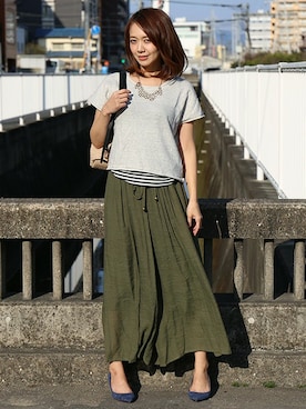 「boujeloud」｜「アイテム（アンサンブル）」を使った、Bou Jeloudさん（レディース・163cm）の春コーディネート