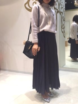 「アイテム（トップス、ベージュ系）」を使った、Bou Jeloudさん（レディース・160cm）の秋コーディネート