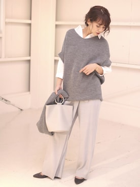 「アイテム（チュニック）」を使った、Bou Jeloudさん（レディース・160cm）の冬コーディネート