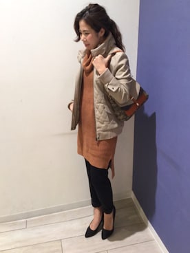 「Bou Jeloud」｜「アイテム（ライダースジャケット）」を使った、Bou Jeloudさん（レディース・160cm）の冬コーディネート