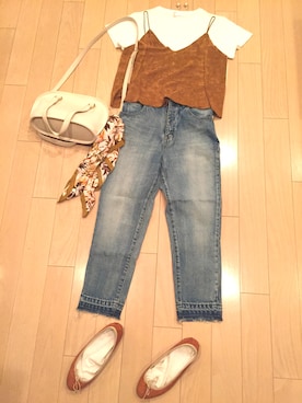 「Anniel（アニエル）のアイテム」を使った、ののゆきさん（レディース・150cm）の春コーディネート