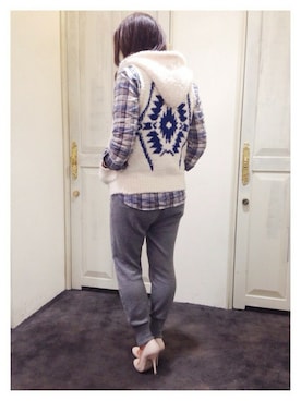 「MOROKOBAR（モロコバー）のアイテム」を使った、EMIさん（レディース・164cm）の春コーディネート