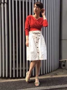「collex（コレックス）のアイテム」を使った、大釜ケリーさん（レディース・165cm）の夏コーディネート
