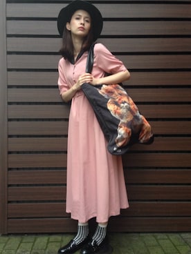 「merry jenny（メリージェニー）のアイテム（ワンピース/ドレス）」を使った、大釜ケリーさん（レディース・165cm）の秋コーディネート