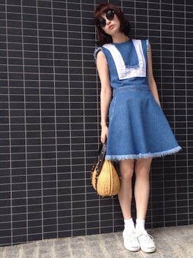 大釜ケリーさん（レディース・165cm）の春コーディネート