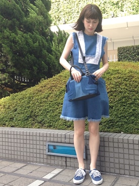 「SEE BY CHLOE（シーバイクロエ）のアイテム」を使った、大釜ケリーさん（レディース・165cm）の夏コーディネート