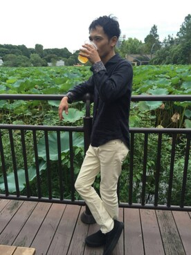 「アイテム（スニーカー）」を使った、🅿️ちゃんさん（メンズ・168cm・30代）の秋コーディネート