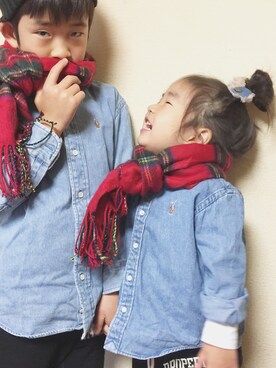 「タータンチェック」｜naochami_yys✩︎‧₊さん（キッズ・130cm）の秋コーディネート