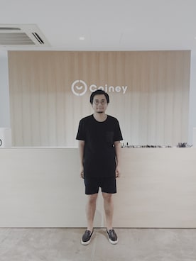 「COMMON PROJECTS（コモンプロジェクト）のアイテム（シューズ）」を使った、ユウスケさん（メンズ・168cm）の夏コーディネート