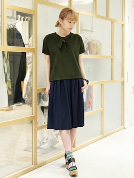 「スカウチョ」｜yukaさん（レディース・160cm）の夏コーディネート