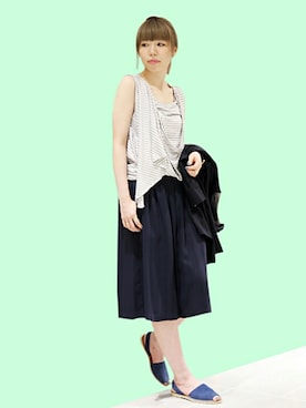 「スカウチョ」｜yukaさん（レディース・160cm）の夏コーディネート