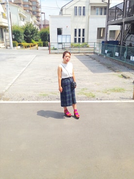 「COMME CA DU MODE（コムサデモード）のアイテム（ショルダーバッグ）」を使った、3232さん（レディース・146cm）の夏コーディネート