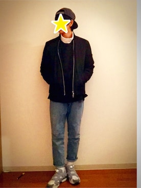「TOMMY（トミー）のアイテム（帽子）」を使った、Yukiさん（メンズ・178cm）の冬コーディネート