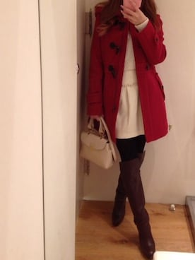 「FOREVER 21」｜「アイテム（ダッフルコート）」を使った、hさん（レディース・160cm）の冬コーディネート