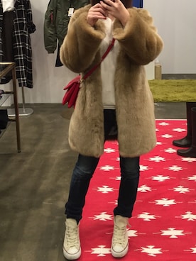 「DEICY（デイシー）のアイテム（その他アウター）」を使った、hさん（レディース・160cm）の冬コーディネート