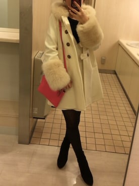 「DIANA」｜「アイテム（ダッフルコート）」を使った、hさん（レディース・160cm）の冬コーディネート