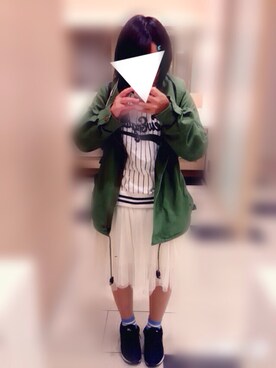 「archives（アルシーヴ）のアイテム（マウンテンパーカー）」を使った、ちーさん（レディース・150cm）の秋コーディネート