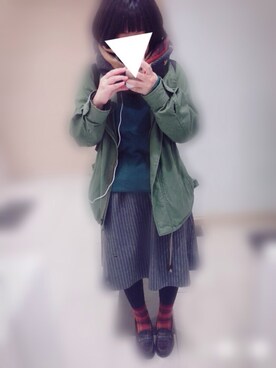 「archives（アルシーヴ）のアイテム（マウンテンパーカー）」を使った、ちーさん（レディース・150cm）の秋コーディネート