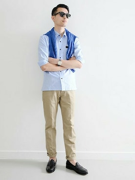 「URBAN RESEARCH（アーバンリサーチ）のアイテム（その他シューズ）」を使った、kondoさん（メンズ・180cm）の夏コーディネート