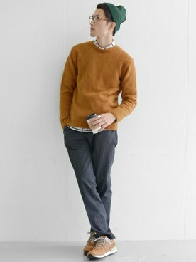 「URBAN RESEARCH（アーバンリサーチ）のアイテム（ニットキャップ/ビーニー）」を使った、kondoさん（メンズ・180cm）の秋コーディネート