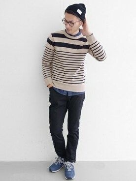 「URBAN RESEARCH（アーバンリサーチ）のアイテム（ニットキャップ/ビーニー）」を使った、kondoさん（メンズ・180cm）の秋コーディネート