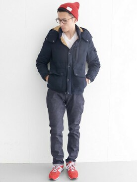 「URBAN RESEARCH（アーバンリサーチ）のアイテム（ニットキャップ/ビーニー）」を使った、kondoさん（メンズ・180cm）の秋コーディネート