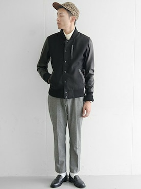 「URBAN RESEARCH（アーバンリサーチ）のアイテム（スタジャン）」を使った、kondoさん（メンズ・180cm）の秋コーディネート